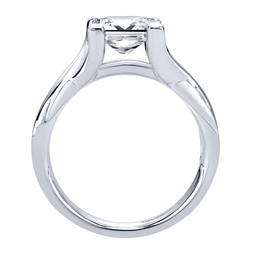 14K White Gold Princess Cut Diamond Engagement Ring