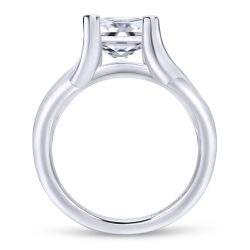 14K White Gold Princess Cut Diamond Engagement Ring
