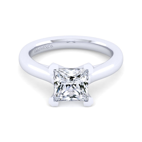 Gabriel - 14K White Gold Princess Cut Engagement Ring