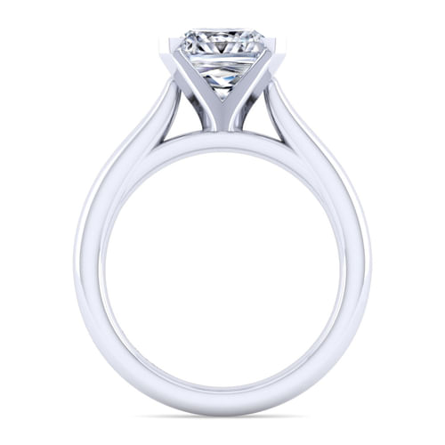 14K White Gold Princess Cut Engagement Ring