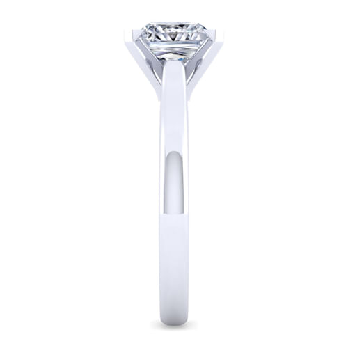 14K White Gold Princess Cut Engagement Ring