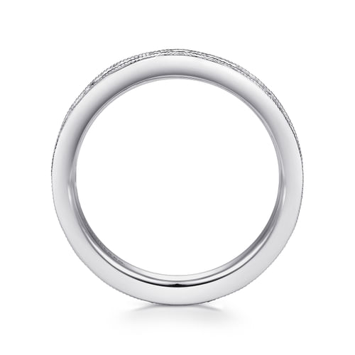 14K White Gold Princess Cut Ruby Stackable Band