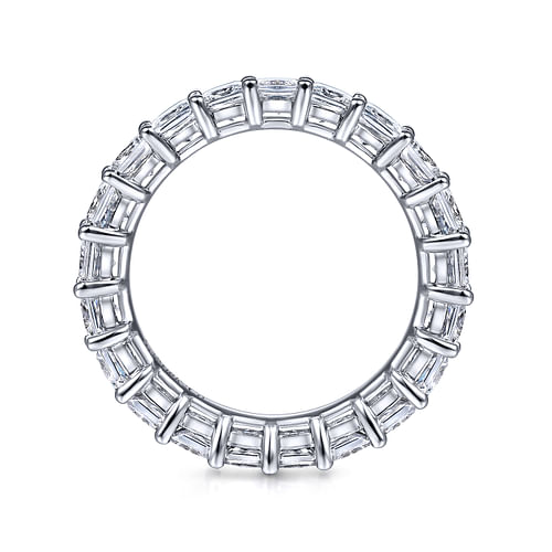 14K White Gold Princess Cut Shared Prong Diamond Eternity Band