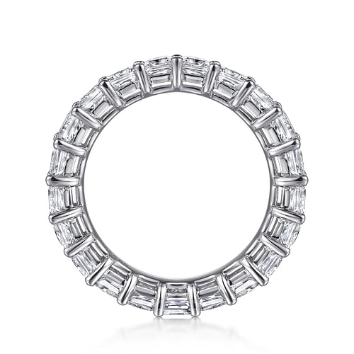 14K White Gold Princess Cut Shared Prong Diamond Eternity Band