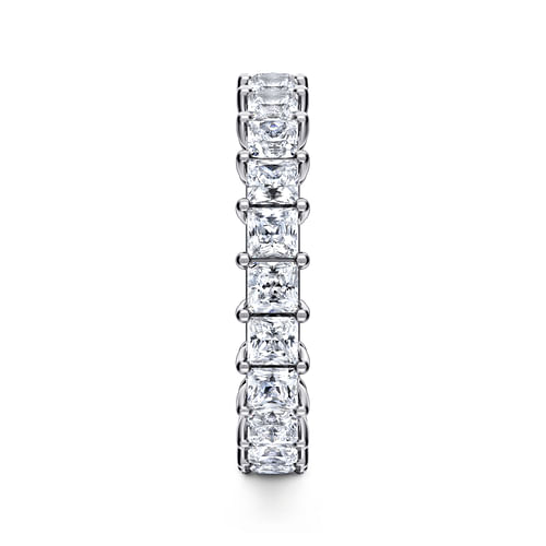 14K White Gold Princess Cut Shared Prong Diamond Eternity Band