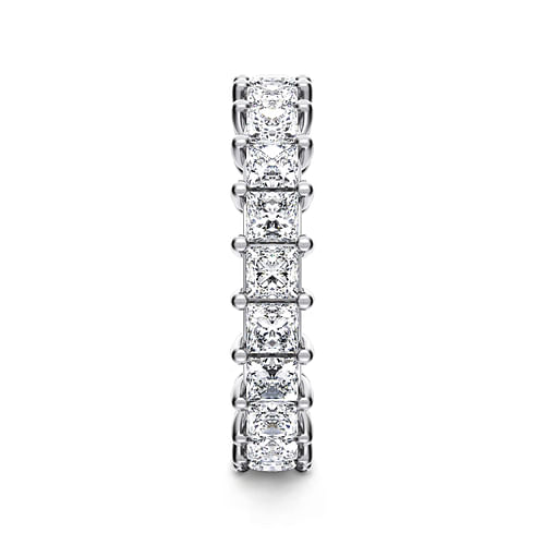 14K White Gold Princess Cut Shared Prong Diamond Eternity Band