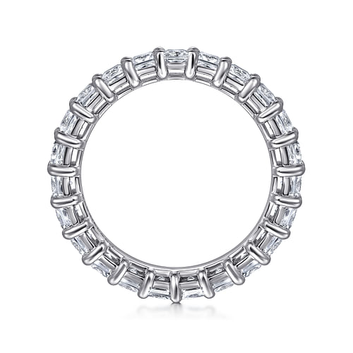 14K White Gold Princess Cut Shared Prong Diamond Eternity Band