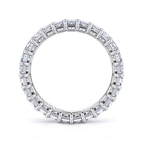 14K White Gold Princess Cut Shared Prong Diamond Eternity Band