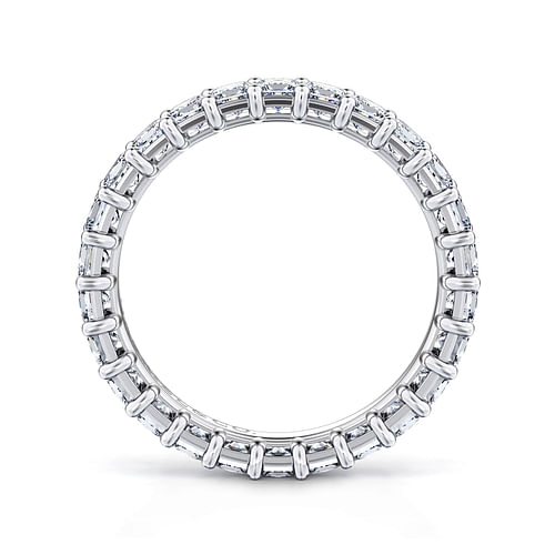 14K White Gold Princess Cut Shared Prong Diamond Eternity Band