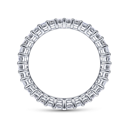 14K White Gold Princess Cut Shared Prong Diamond Eternity Band