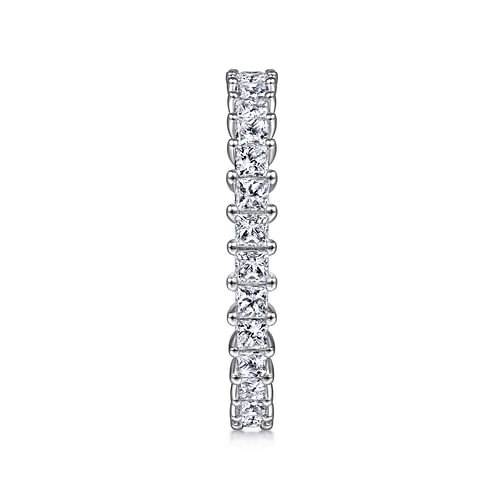 14K White Gold Princess Cut Shared Prong Diamond Eternity Band