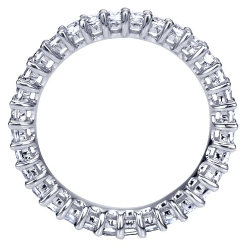 14K White Gold Princess Cut Shared Prong Diamond Eternity Band