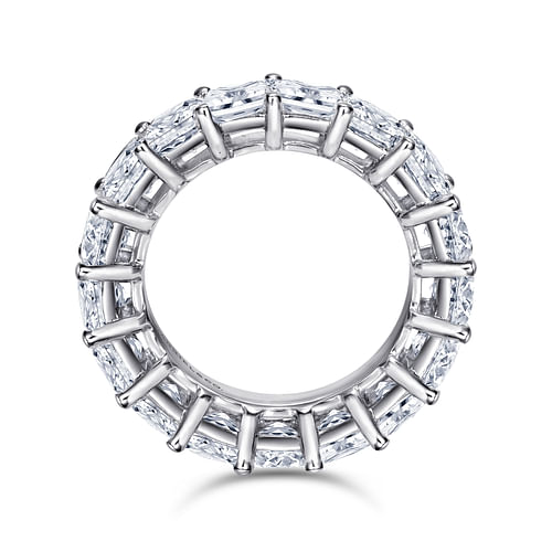 14K White Gold Princess Cut Shared Prong Diamond Eternity Band