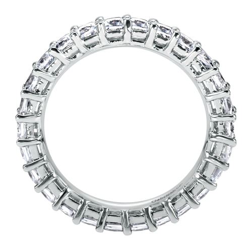14K White Gold Princess Cut Shared Prong Diamond Eternity Band