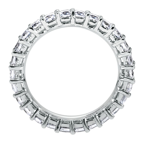 14K White Gold Princess Cut Shared Prong Diamond Eternity Band