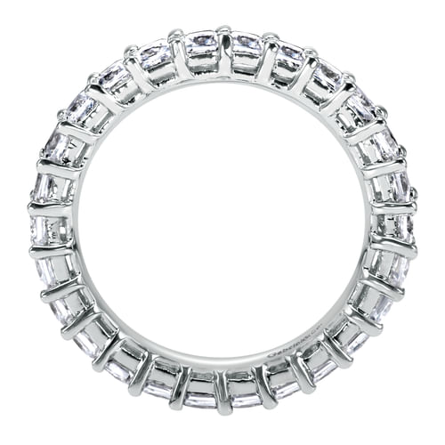 14K White Gold Princess Cut Shared Prong Diamond Eternity Band
