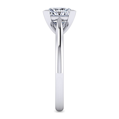 14K White Gold Princess Cut Solitaire Diamond Engagement Ring