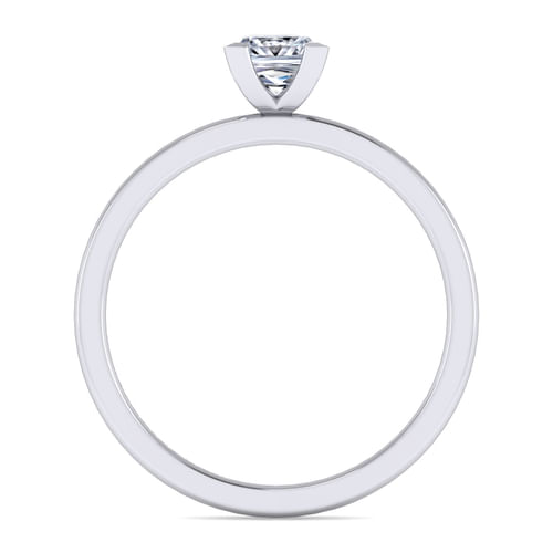 14K White Gold Princess Cut Solitaire Engagement Ring
