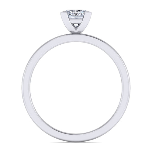 14K White Gold Princess Cut Solitaire Engagement Ring