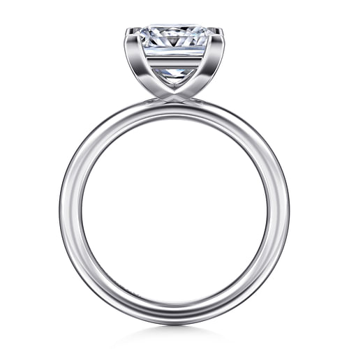 14K White Gold Princess Cut Solitaire Engagement Ring