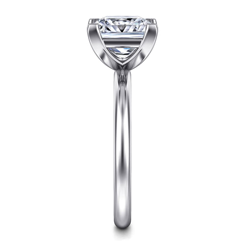 14K White Gold Princess Cut Solitaire Engagement Ring