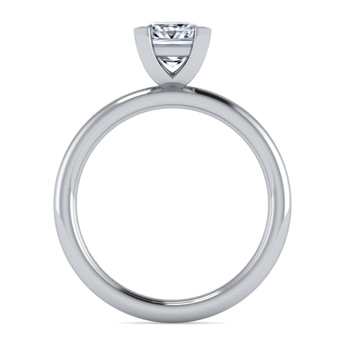 14K White Gold Princess Cut Solitaire Engagement Ring