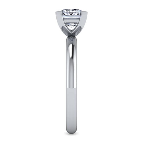 14K White Gold Princess Cut Solitaire Engagement Ring