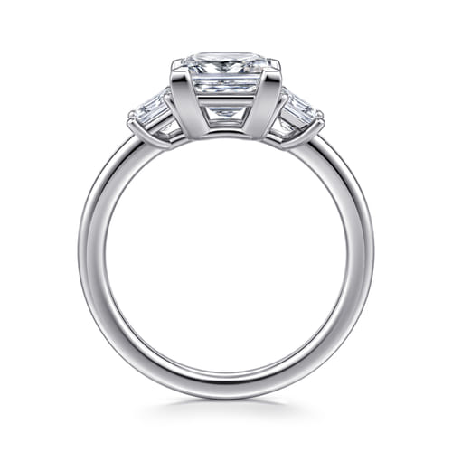 14K White Gold Princess Cut Three Stone Diamond Engagement Ring 14K White Gold Princess Cut Three Stone Diamond Engagement Ring