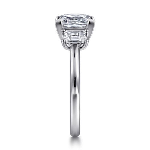 14K White Gold Princess Cut Three Stone Diamond Engagement Ring 14K White Gold Princess Cut Three Stone Diamond Engagement Ring