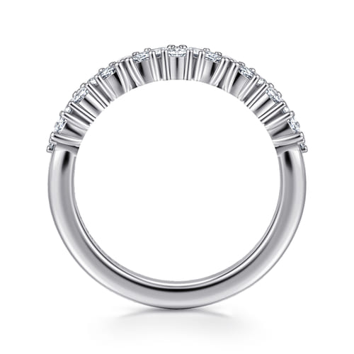 14K White Gold Prong Marquise and Round Diamond Anniversary Band 14K White Gold Prong Marquise and Round Diamond Anniversary Band