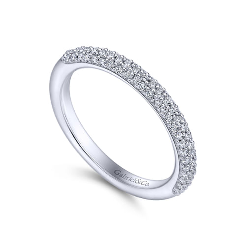 14K White Gold Prong Set Diamond Anniversary Band