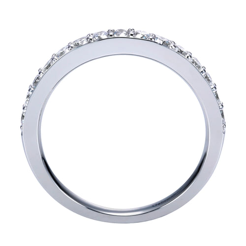 14K White Gold Prong Set Diamond Anniversary Band
