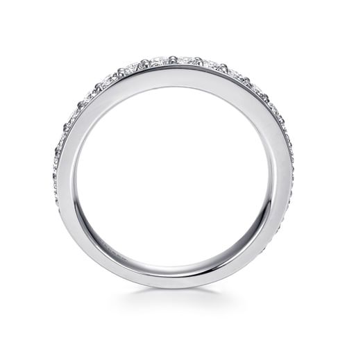 14K White Gold Prong Set Diamond Anniversary Band