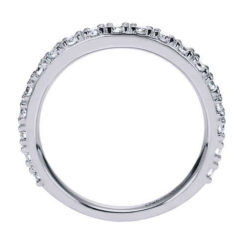 14K White Gold Prong Set Diamond Anniversary Band