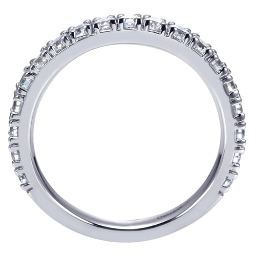 14K White Gold Prong Set Diamond Anniversary Band