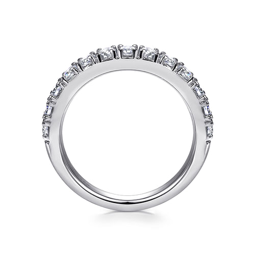 14K White Gold Prong Set Diamond Anniversary Band