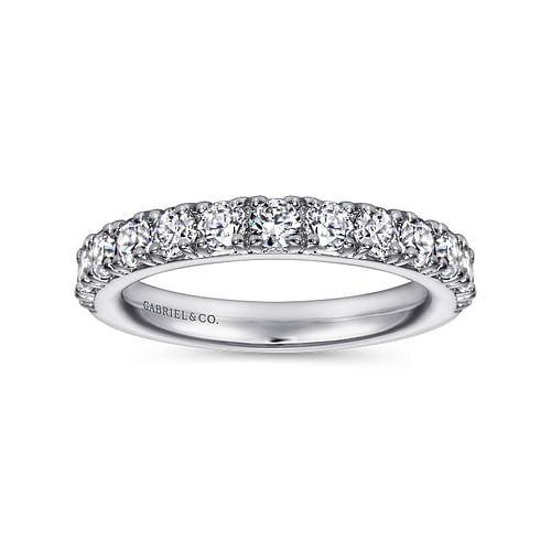 14K White Gold Prong Set Diamond Anniversary Band