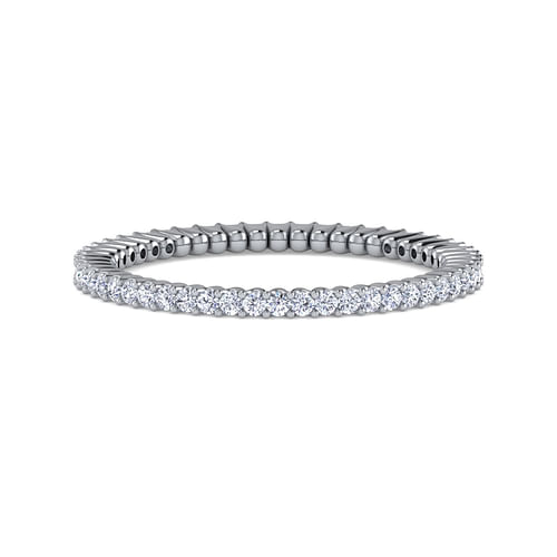 14K White Gold Prong Set Diamond Eternity Band