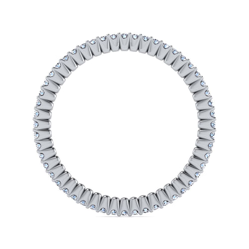 14K White Gold Prong Set Diamond Eternity Band