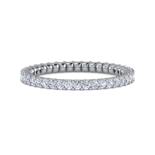 14K White Gold Prong Set Diamond Eternity Band