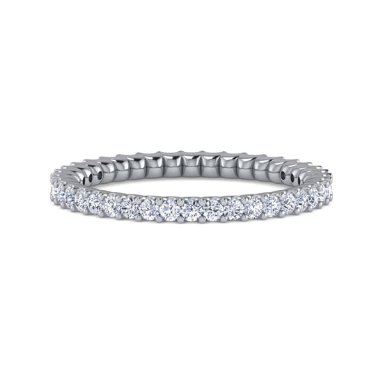 Gabriel - 14K White Gold Prong Set Diamond Eternity Band