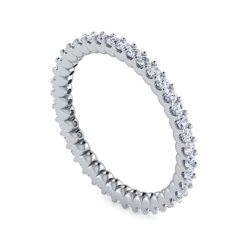 14K White Gold Prong Set Diamond Eternity Band