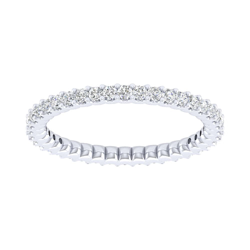 14K White Gold Prong Set Diamond Eternity Band