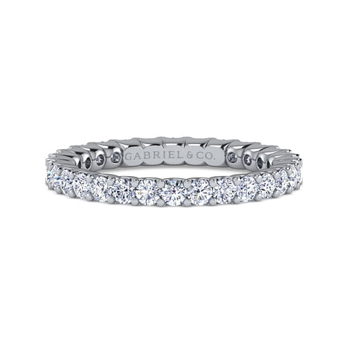 14K White Gold Prong Set Diamond Eternity Band