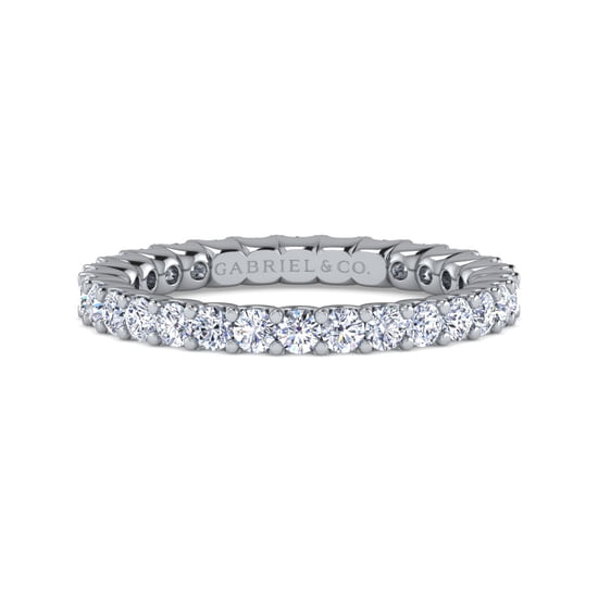 Gabriel - 14K White Gold Prong Set Diamond Eternity Band