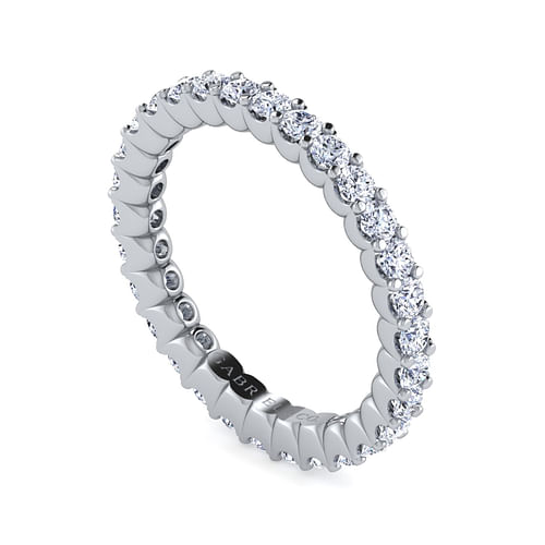 14K White Gold Prong Set Diamond Eternity Band