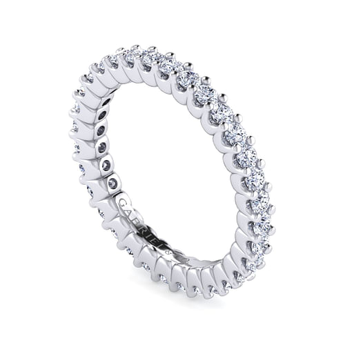 14K White Gold Prong Set Diamond Eternity Band