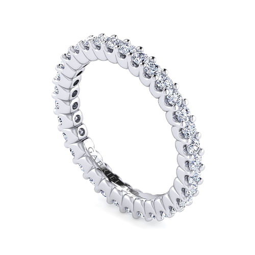 14K White Gold Prong Set Diamond Eternity Band