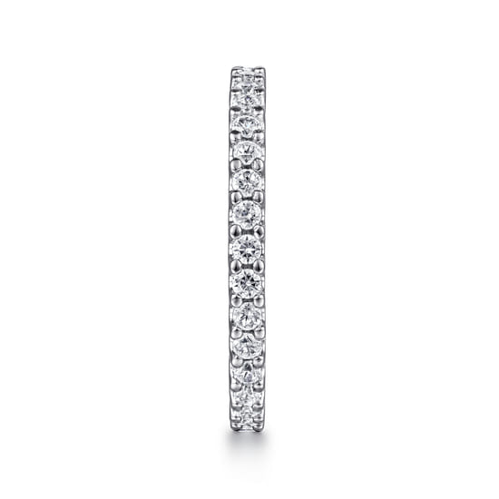 14K White Gold Prong Set Diamond Eternity Band angle 4