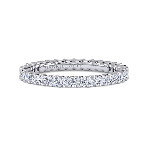 14K White Gold Prong Set Diamond Eternity Band